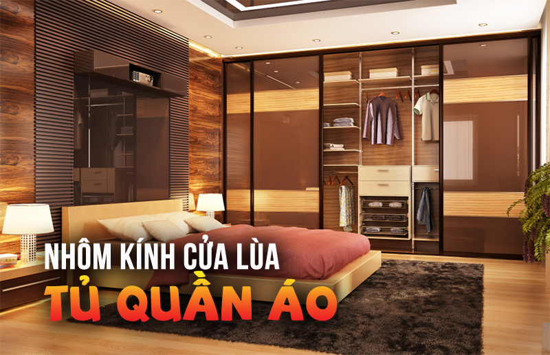 Tủ quần áo nhôm kính cửa lùa